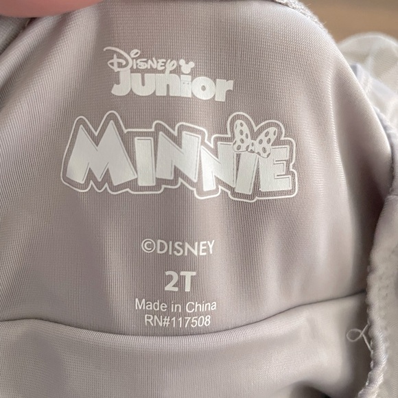 Disney Junior Minnie Mouse tutu ruffle tulle leotard one piece long sleeve dress - Picture 6 of 8